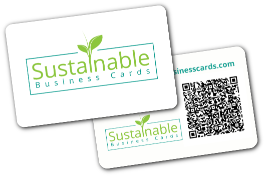 sustainable business card logo front and back.