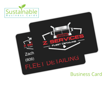 Business Card example Z Services Fleet Detailing